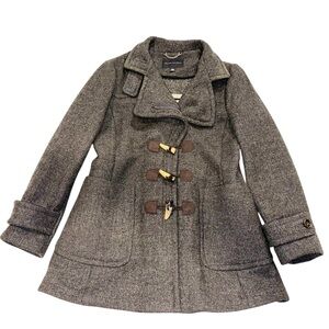 Banana Republic Women’s Wool Blend Grey Toggle Pea Coat ~ Size S